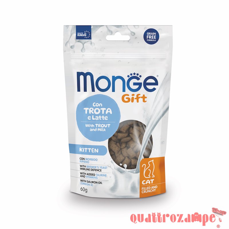 Monge Gift Morbido Ripieno 60 gr Snack Per Gatti