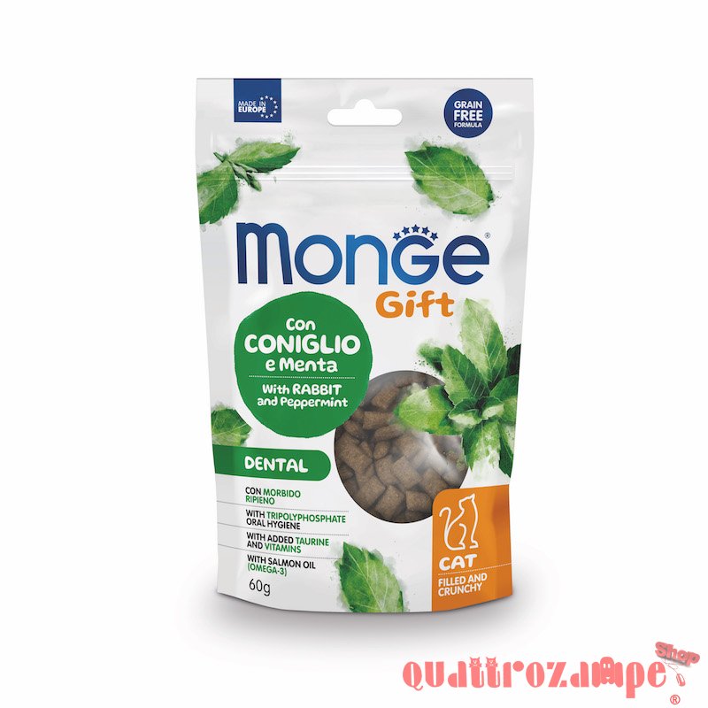 Monge Gift Morbido Ripieno 60 gr Snack Per Gatti