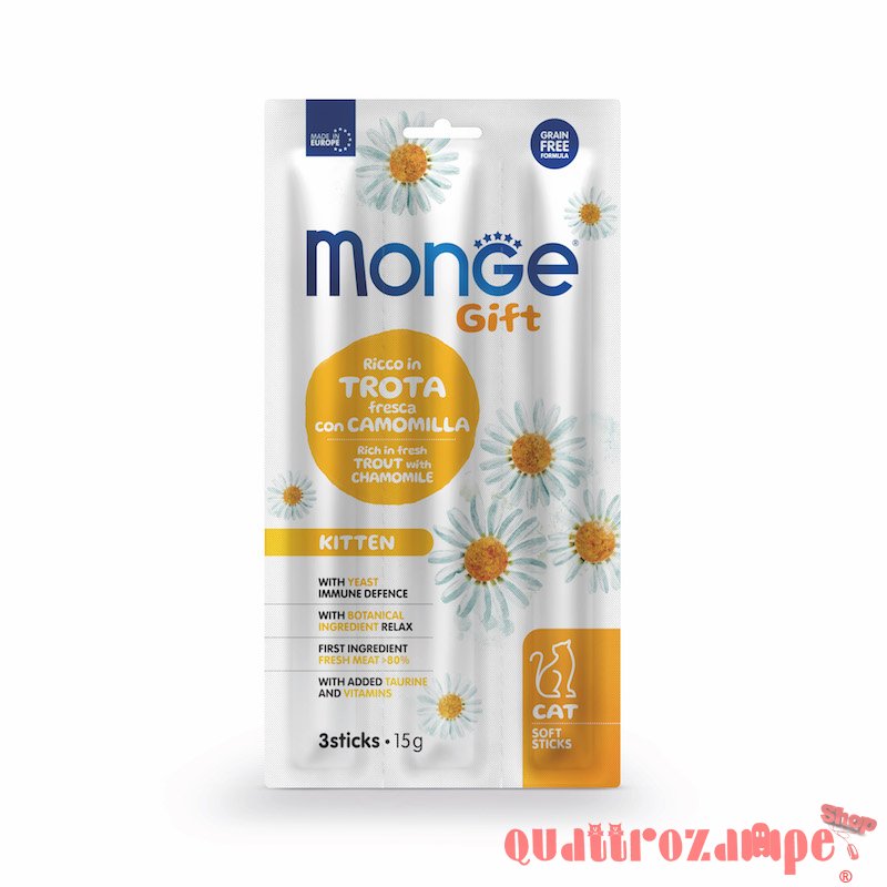 Monge Gift Soft Stick 3 Stick 15 gr Snack Per Gatti