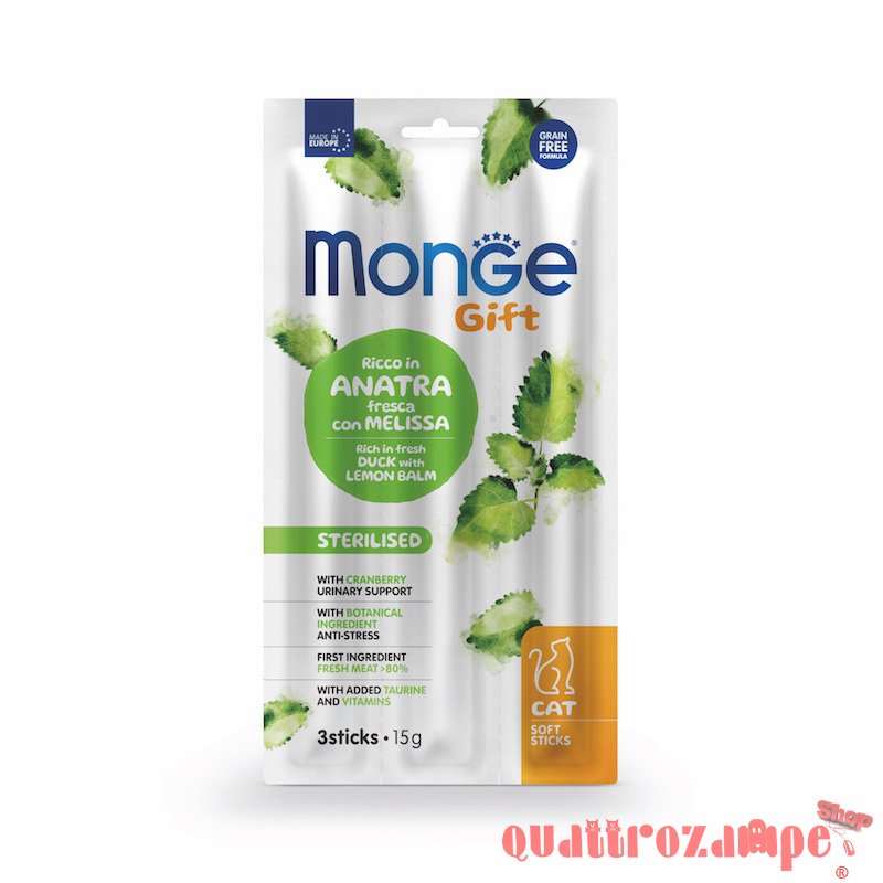 Monge Gift Soft Stick 3 Stick 15 gr Snack Per Gatti