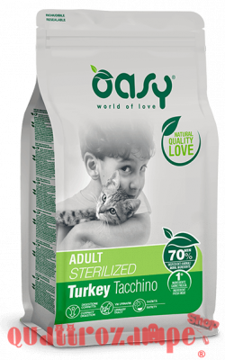 Oasy Cat Adult Sterilised Tacchino per Gatti Sterilizzati