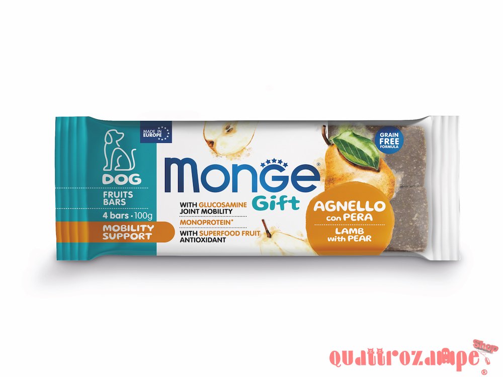 Monge Gift Barrette Alla Frutta 100 gr Snack Per Cani