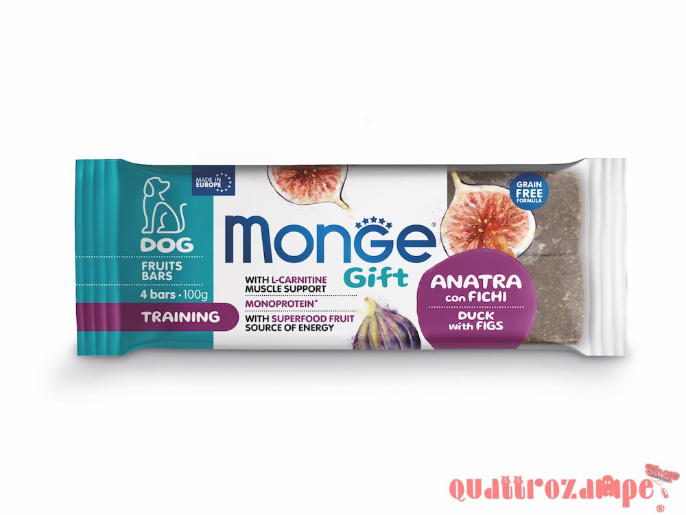 Monge Gift Barrette Alla Frutta 100 gr Snack Per Cani