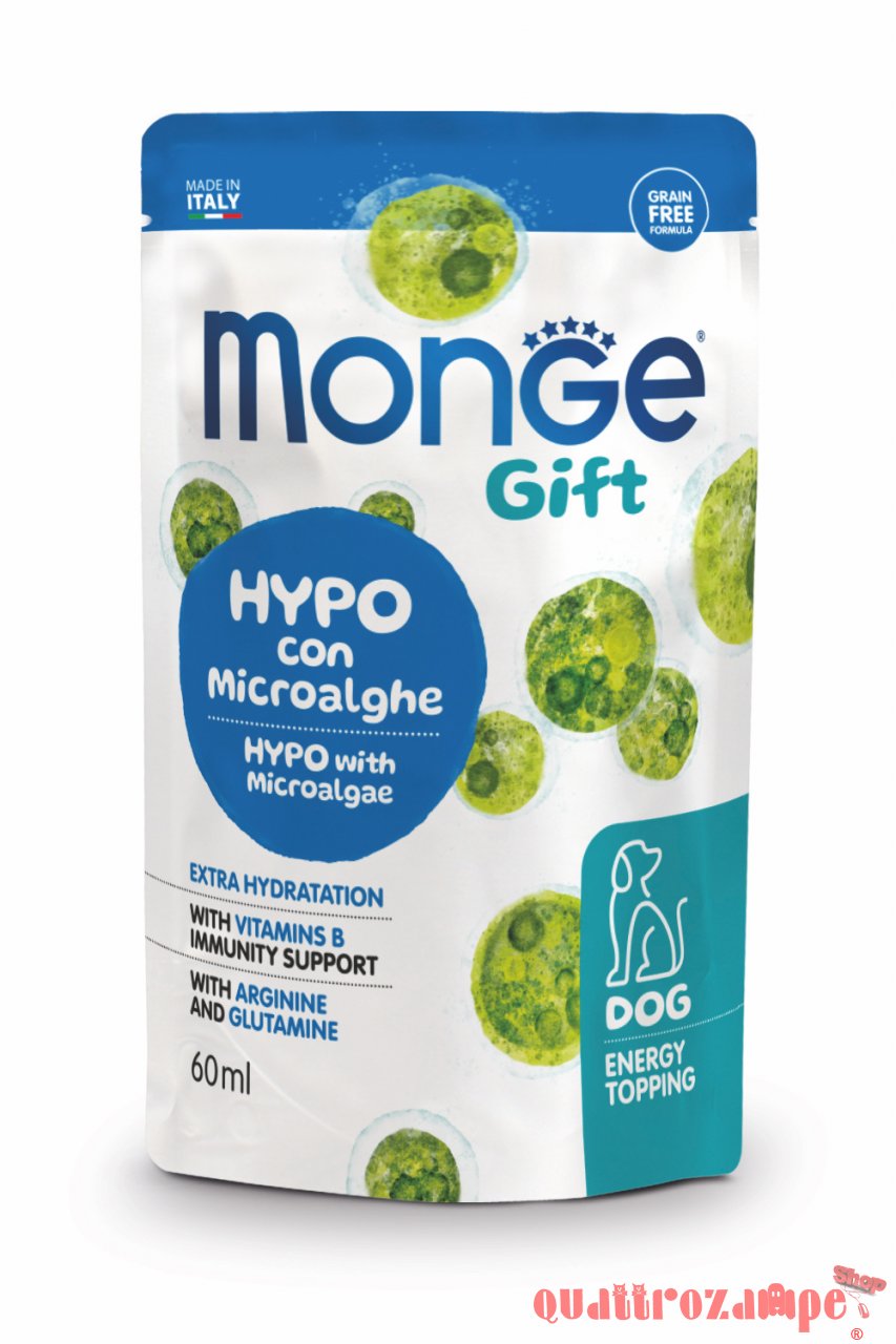 Monge Gift Energy Topping Hypo Con Microalghe 60 gr Snack Per Cani