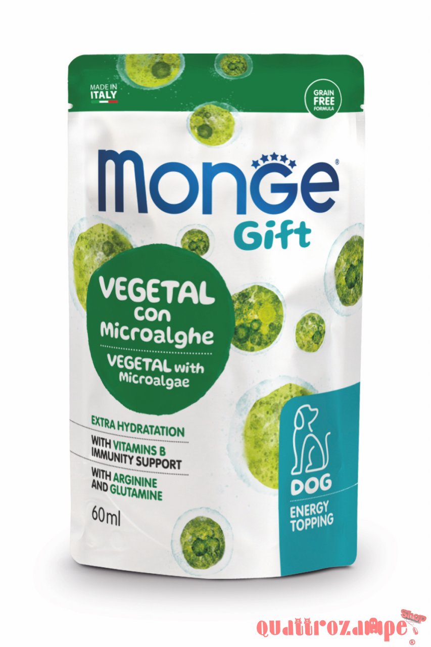 Monge Gift Energy Vegetal Con Microalghe Topping 60 gr Snack Per Cani