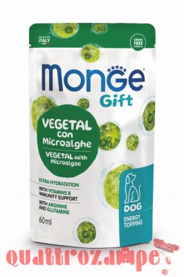 Monge Gift Energy Vegetal Con Microalghe Topping 60 gr Snack Per Cani