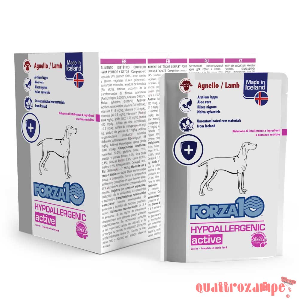 Forza 10 ActiveWet Hypoallergenic 100 Gr Agnello Busta Umido Cane