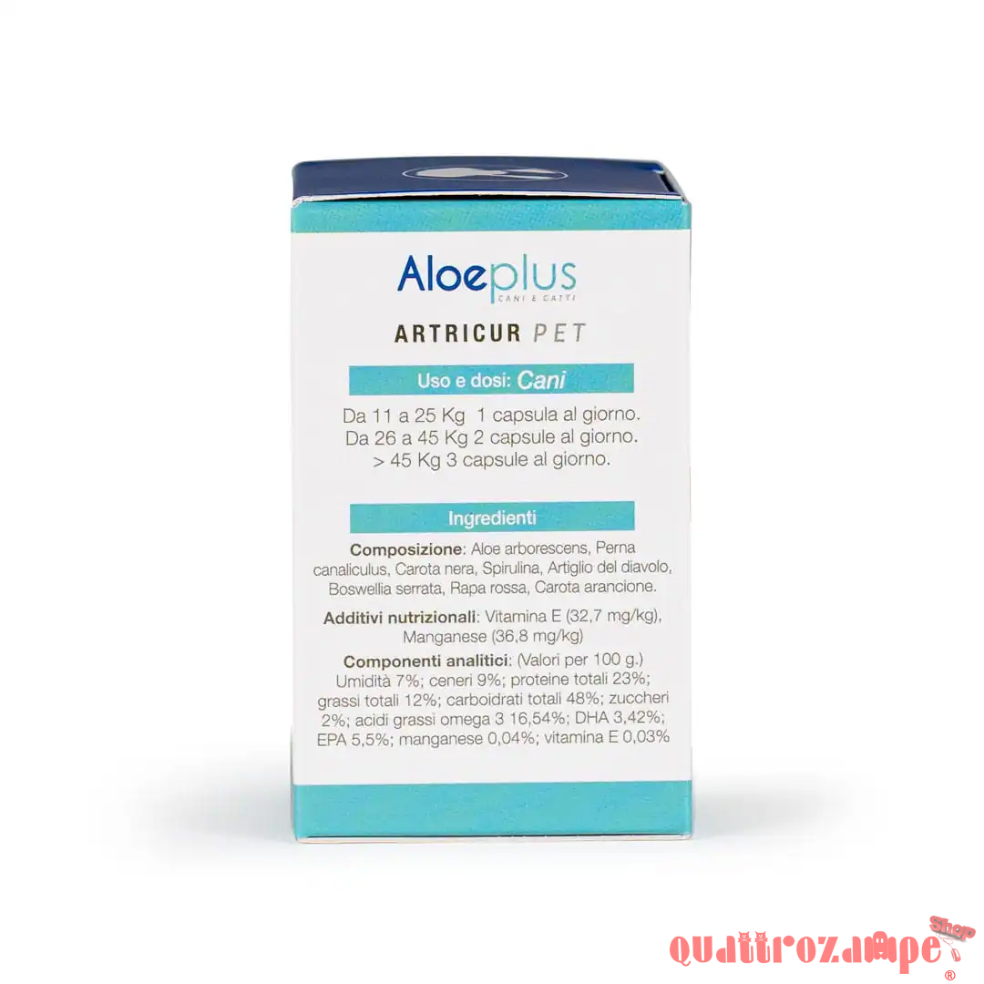 Aloeplus Artricur Pet +11 kg 60 Capsule Per Cani