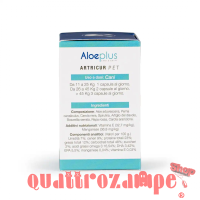 Aloeplus Artricur Pet +11 kg 60 Capsule Per Cani