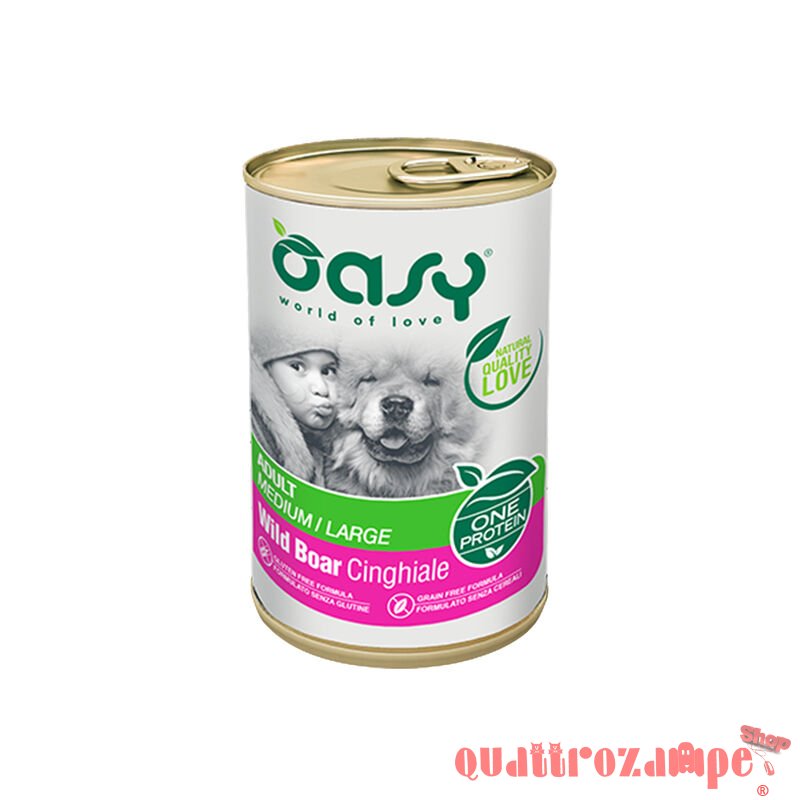 Oasy Dog Monoproteico Cinghiale 400 gr Umido Per Cani