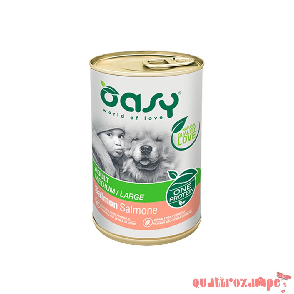 Oasy Dog One Protein Salmone 400 gr Umido Per Cani