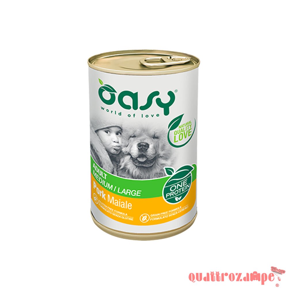 Oasy Dog One Protein Maiale 400 gr Umido Per Cani