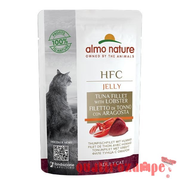 Almo Nature HFC Jelly Tonno e Aragosta 55 gr Bustine Umido Gatto