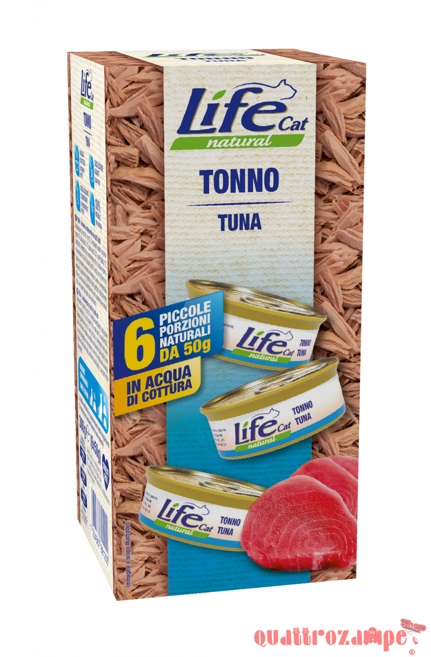 Life Cat Natural Tonno 6 x 50 gr Multipack Umido Gatti