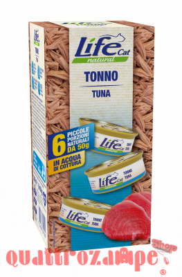 Life Cat Natural Tonno 6 x 50 gr Multipack Umido Gatti
