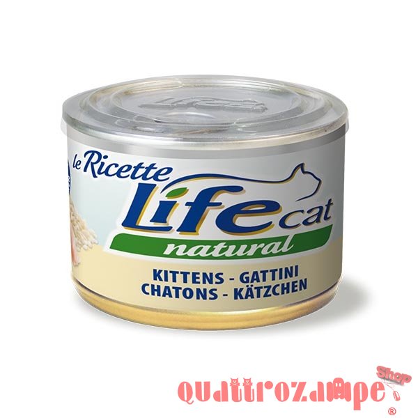 Life Cat Le Ricette Natural Kitten Pollo 150 gr Scatoletta Gattini