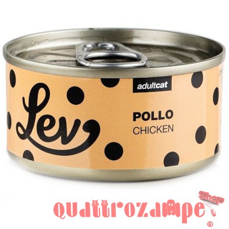 Lev Adult Cat Pollo 70 gr Lattina Umido Gatti