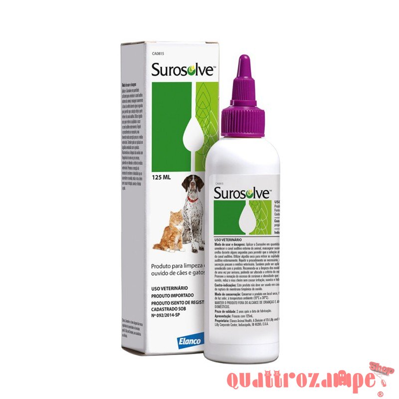 Elanco Surosolve 125 ml Detergente Auricolare Cane Gatto