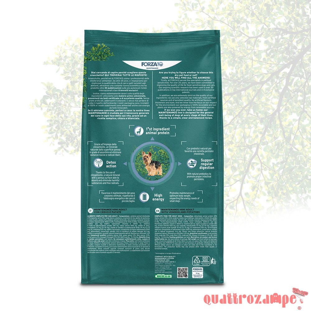 Forza 10 Mini Toy Diet Cervo Patate 1,5 kg Per Cani