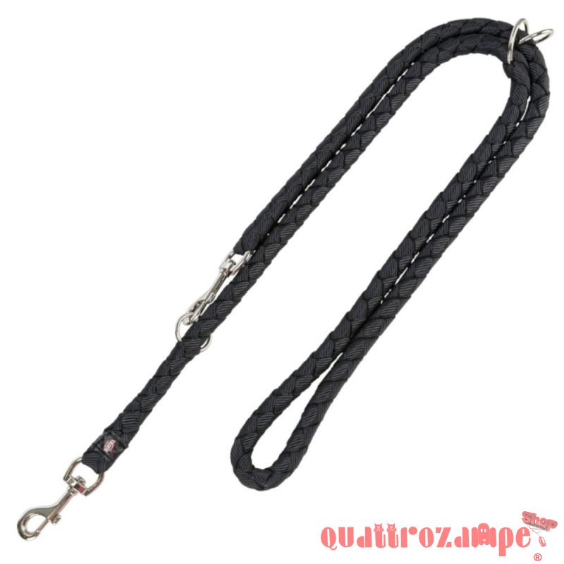 Trixie Guinzaglio Tubolare Nero Addestramento Regolabile 2 metri Per Cani