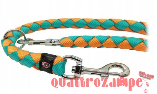 Trixie Guinzaglio Tubolare L XL Arancio Acquamarina Addestramento Regolabile 2 metri Per Cani