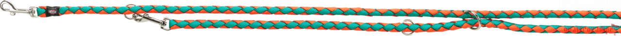 Trixie Guinzaglio Tubolare L XL Arancio Acquamarina Addestramento Regolabile 2 metri Per Cani