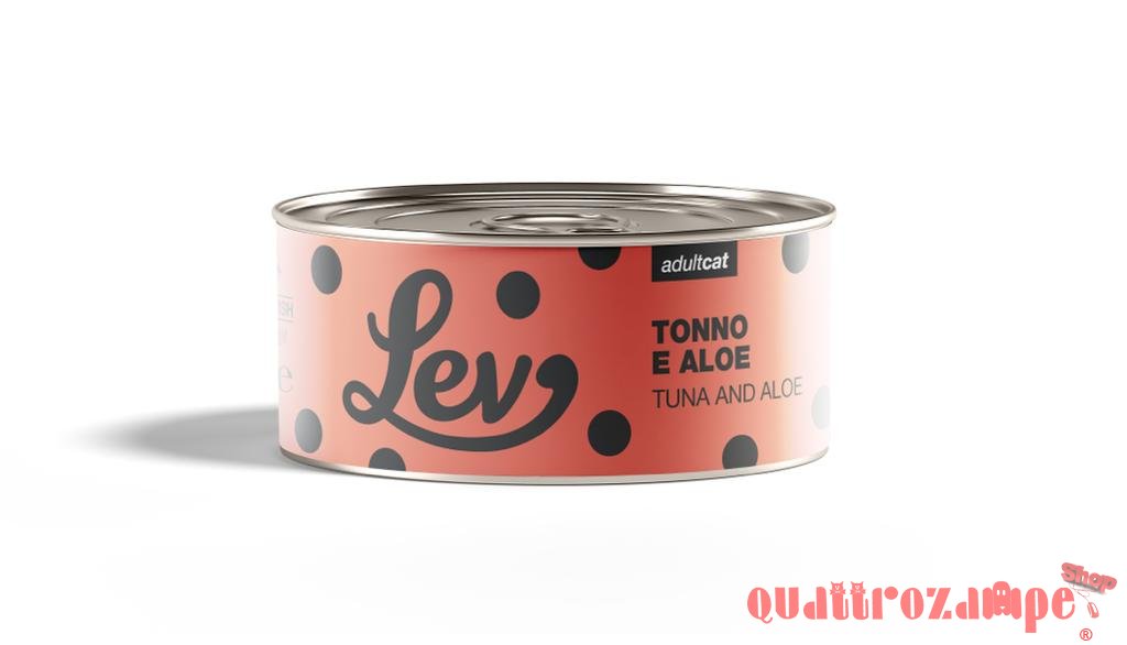 Lev Adult Cat Tonno Aloe 140 gr Lattina Umido Gatti