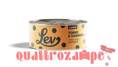 Lev Adult Cat Tonno Gamberetti 140 gr Lattina Umido Gatti