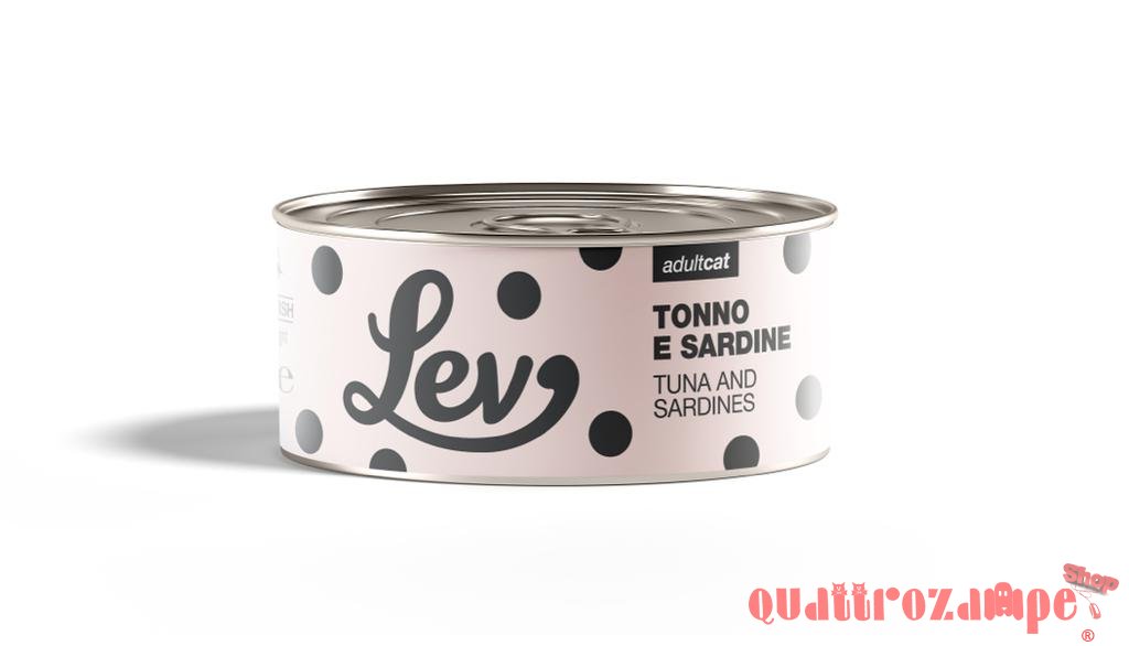 Lev Adult Cat Tonno Sardine 140 gr Lattina Umido Gatti