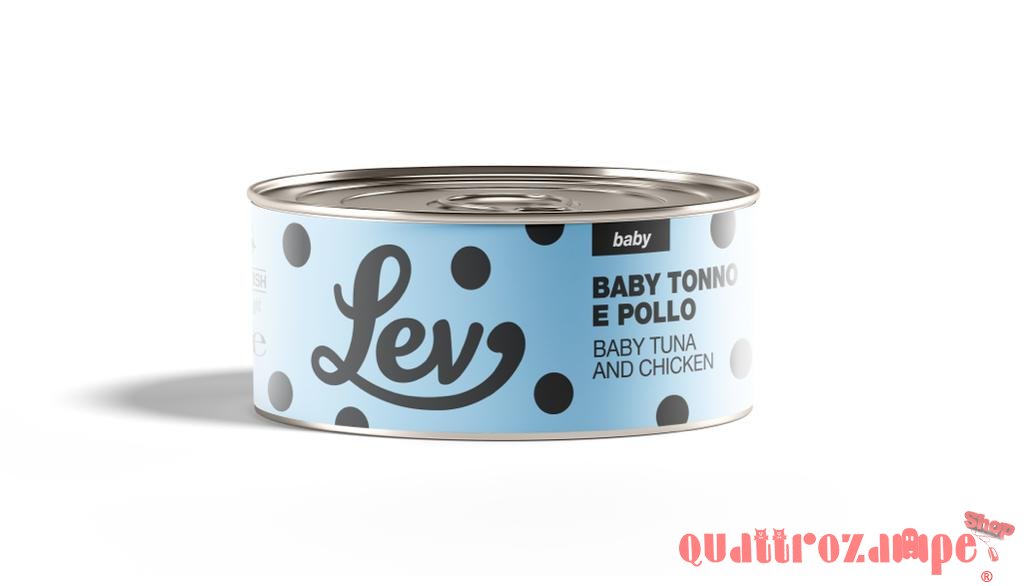 Lev Baby Cat Tonno Pollo 140 gr Lattina Umido Gatti