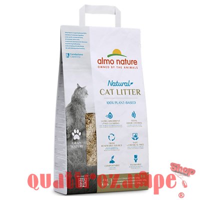 Lettiera Almo Nature Cat Litter Natural 4 kg Grain Texture Lettiera Agglomerante Vegetale Per Gatti