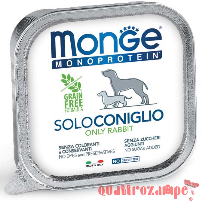 Monge Solo Coniglio Monoproteico 150 gr Umido per Cani