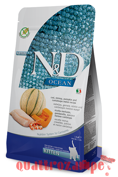Farmina N/d Pumpkin Grain Free Ocean KITTEN Merluzzo Gamberetti Per Gatti
