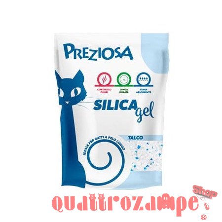 Lettiera Preziosa Silice Talco 6,5 kg 16 lt Silicio Per Gatti