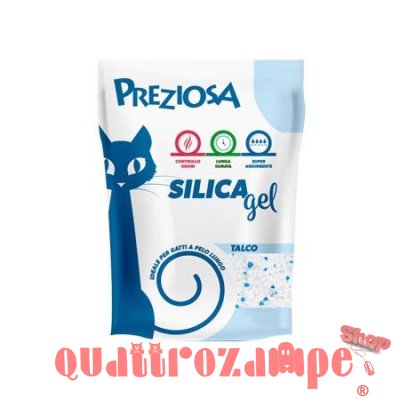Lettiera Preziosa Silice Talco 6,5 kg 16 lt Silicio Per Gatti