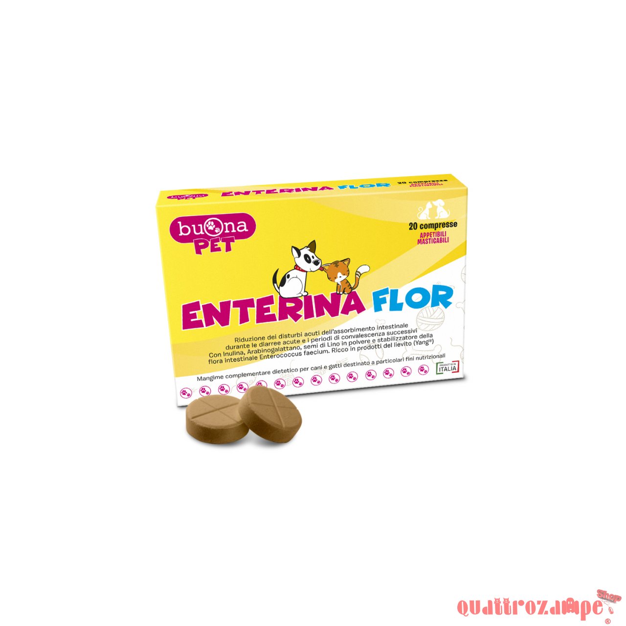 Buona Pet Enterina Flor Compresse Per cani E Gatti
