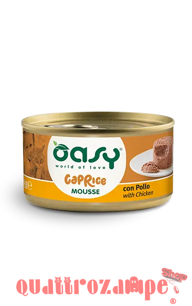 Oasy Caprice Mousse Con Pollo 85 Gr Scatoletta per Gatti