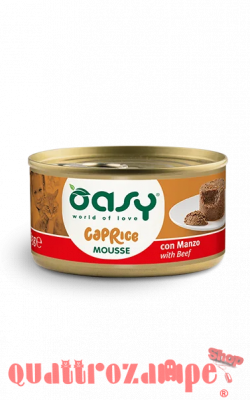 Oasy Caprice Mousse Con Manzo 85 Gr Scatoletta per Gatti