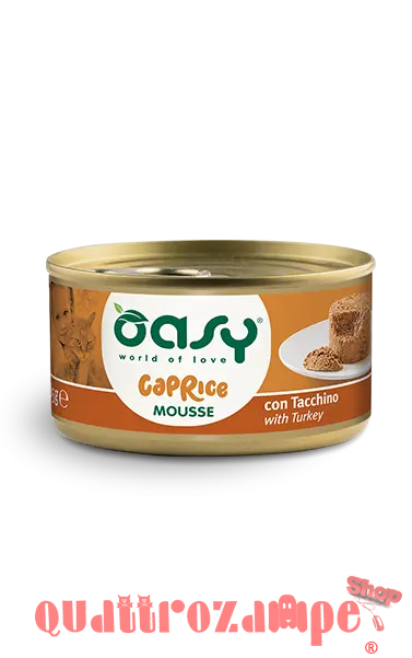 Oasy Caprice Mousse Con Tacchino 85 Gr Scatoletta per Gatti