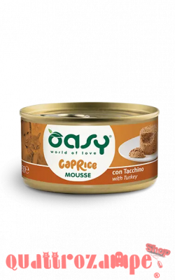 Oasy Caprice Mousse Con Tacchino 85 Gr Scatoletta per Gatti
