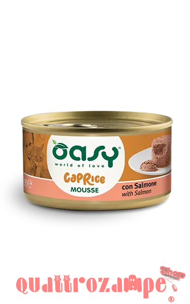 Oasy Caprice Mousse Con Salmone 85 Gr Scatoletta per Gatti