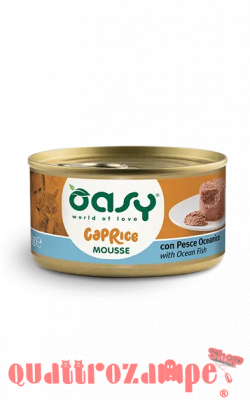 Oasy Caprice Mousse Con Pesce Oceanico 85 Gr Scatoletta per Gatti
