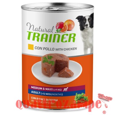 Natural Trainer Medium Maxi Adult Pollo 400 gr Umido Cane