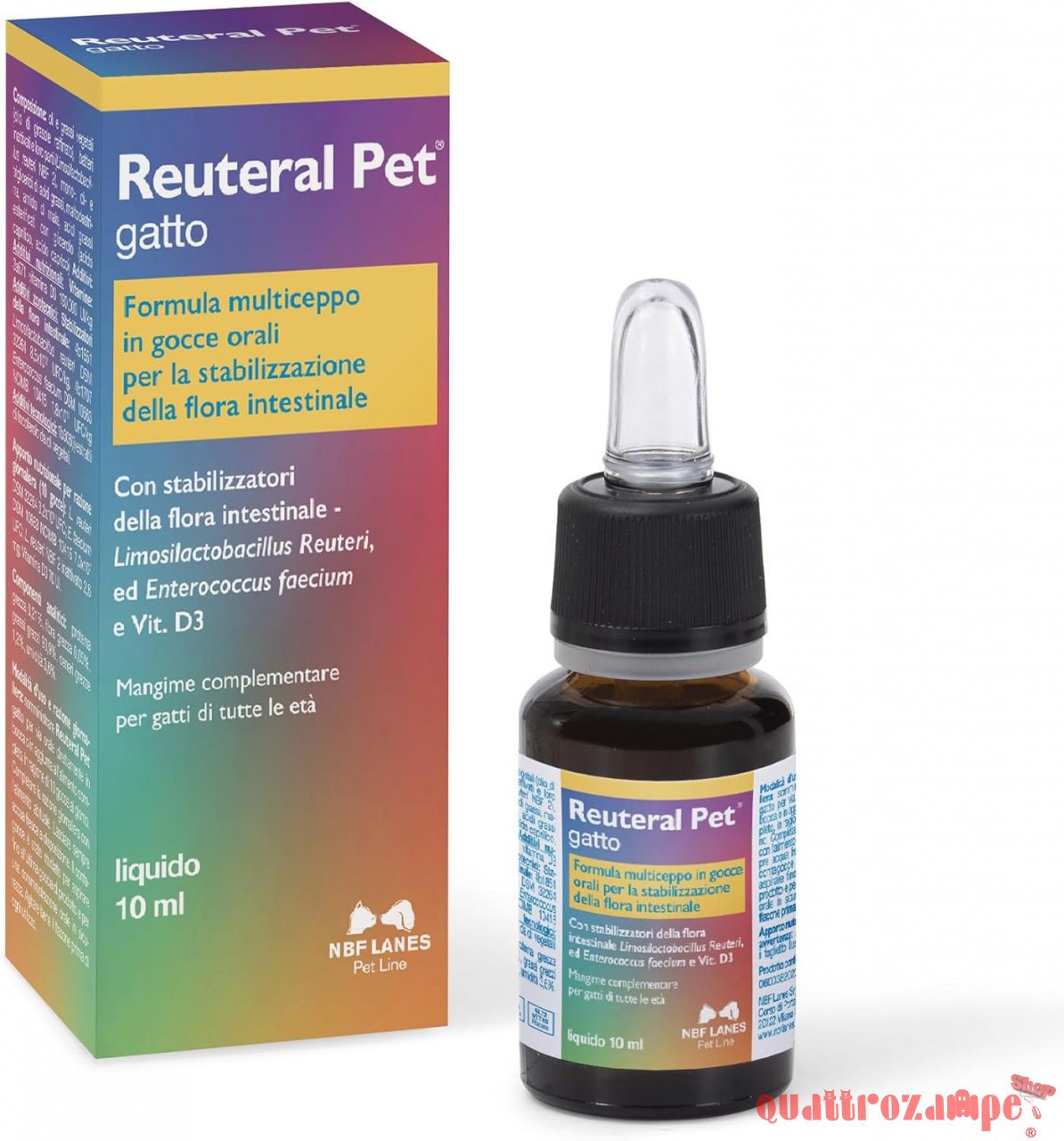 NBF Lanes Reuteral Gocce Orali 10 ml per Gatti
