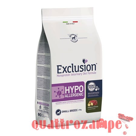 Exclusion Diet Hypoallergenic Cavallo Patate Small 2 kg Cibo Per Cani