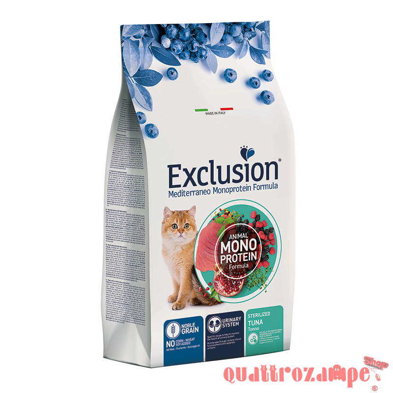 Exclusion Mediterraneo Sterilized Tonno 1,5 kg Crocchette Per Gatti Sterilizzati