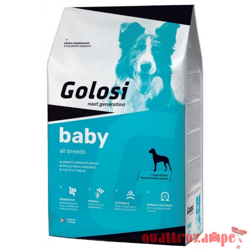 Golosi Baby All Breed Pollo 12 kg Crocchette Per Cani Cuccioli