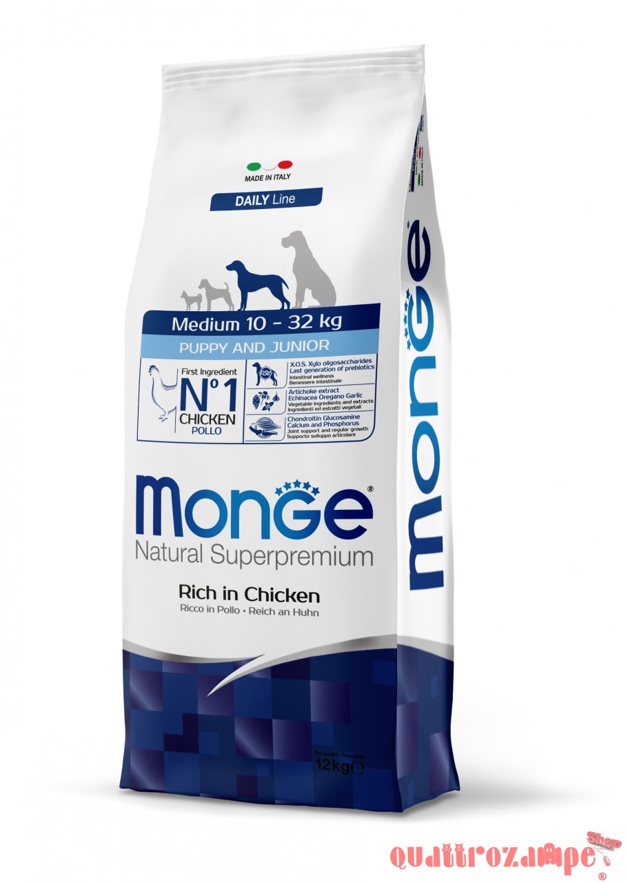 Monge Superpremium Medium Junior Puppy Cane Pollo