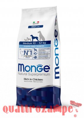 Monge Superpremium Medium Junior Puppy Cane Pollo