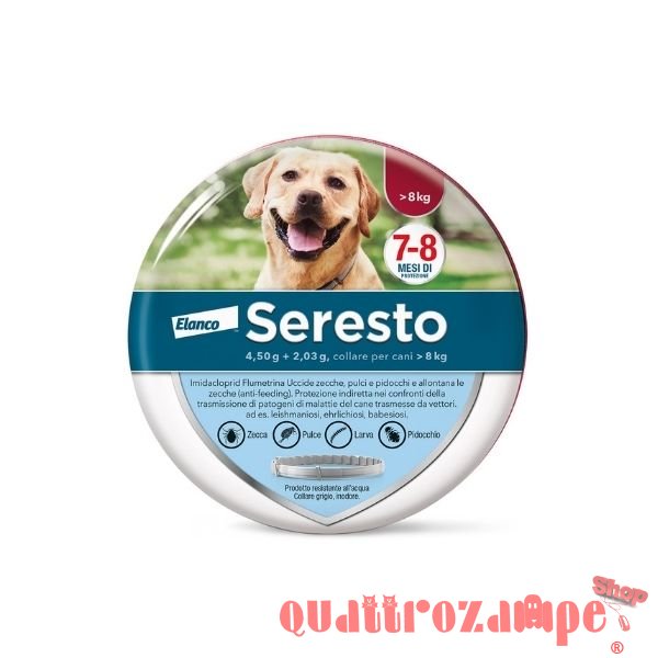 Collare Seresto per Cani oltre + 8 kg Antiparassitario